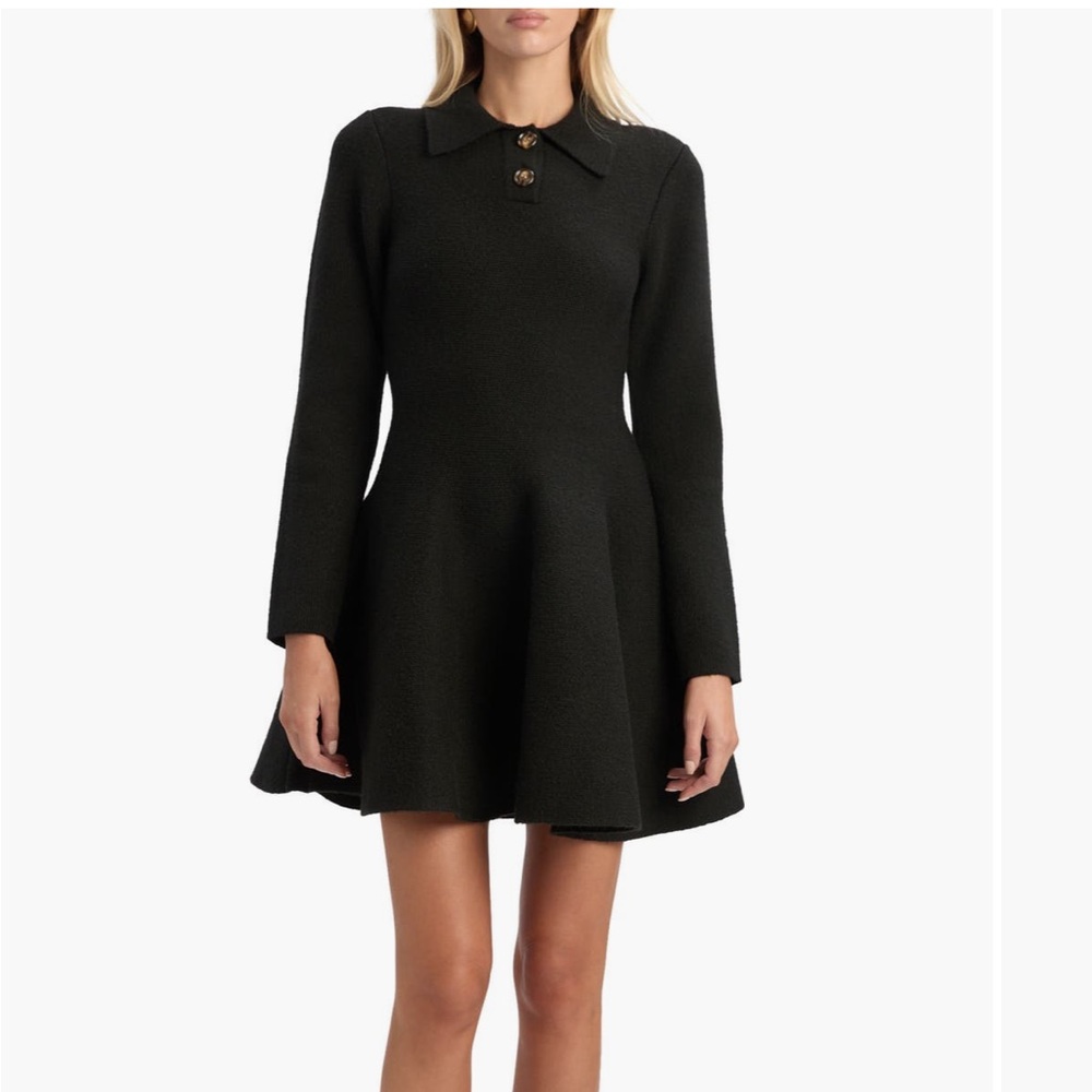 Bardot Lexter Long Sleeve Fit &
Flare Polo Sweater Dress